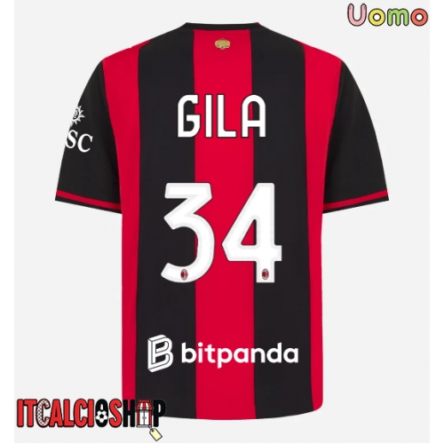 AC Milan Mario Gila #34 Prima Maglia 2026-27 Manica Corta